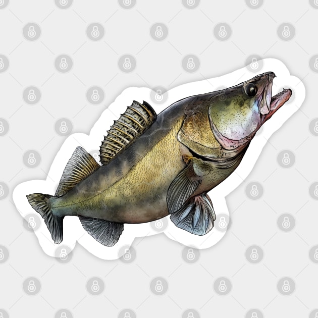 Walleye Sticker by Sandarmi